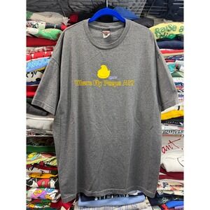 TNT Peeps Where My Peeps At Graphic T-Shirt Mens XL Gray Short Sleeve Easter Tee